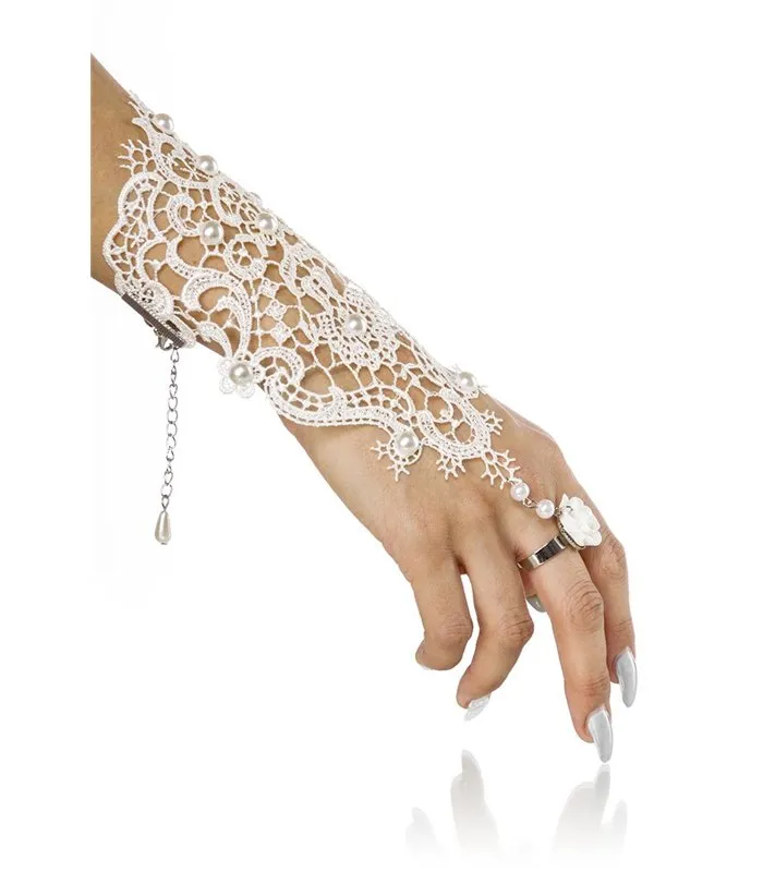  Atixo Handschmuck weiss - kurze Handschuhe online günstig kaufen